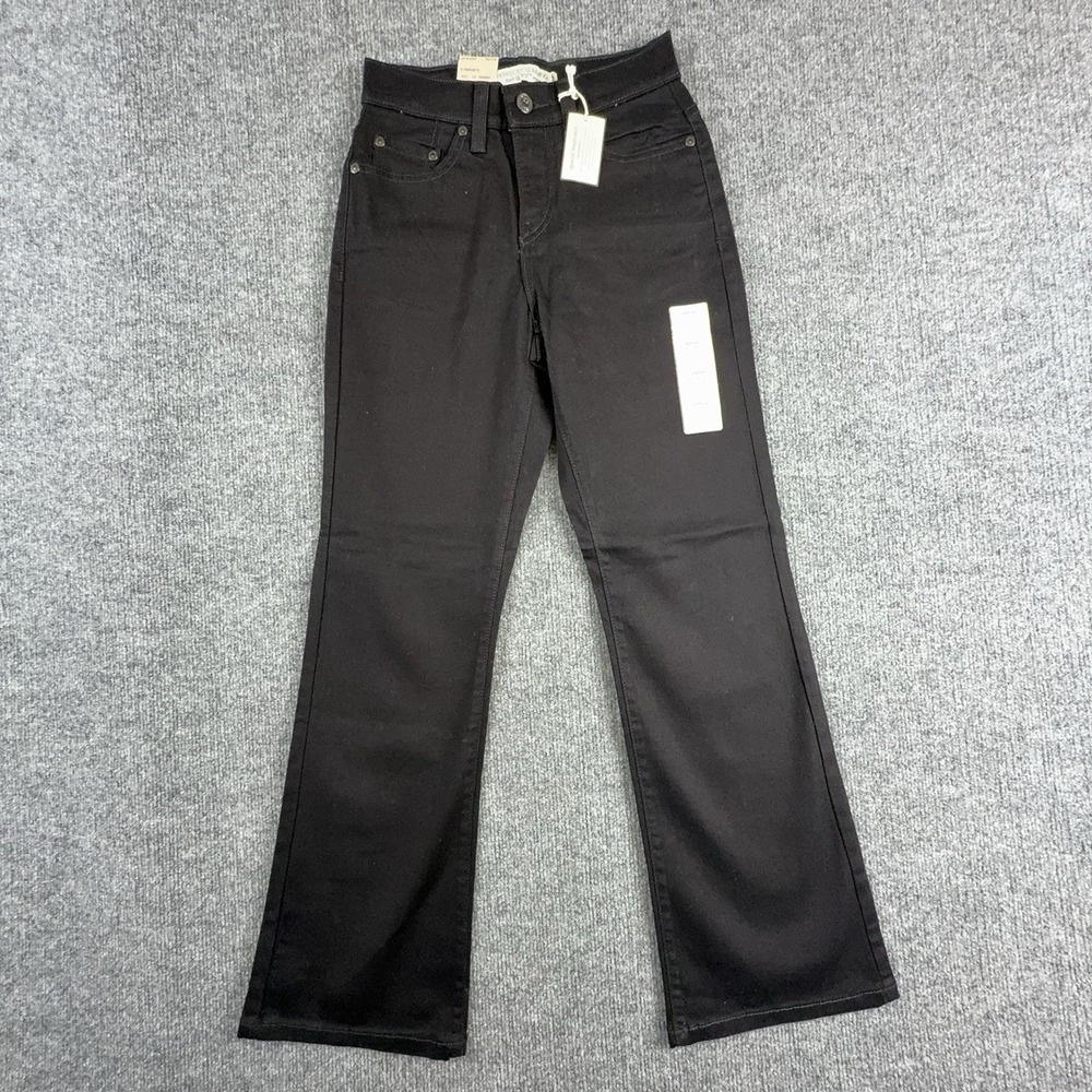 Levi's Perfectly Slimming 512 Jeans Womens 2P Black Mid Rise Bootcut Stretch